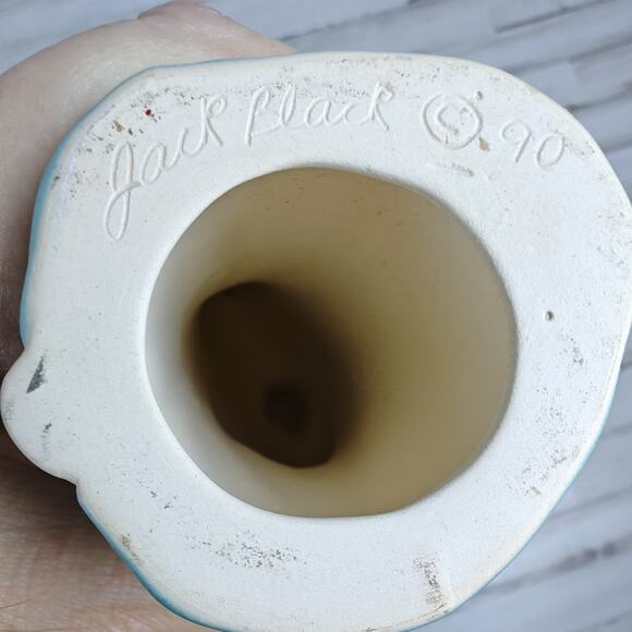 Vintage 1990 Pottery 'Flight Into Egypt" Holy Family On Donkey Signed Jack Black - Picture 9 of 12